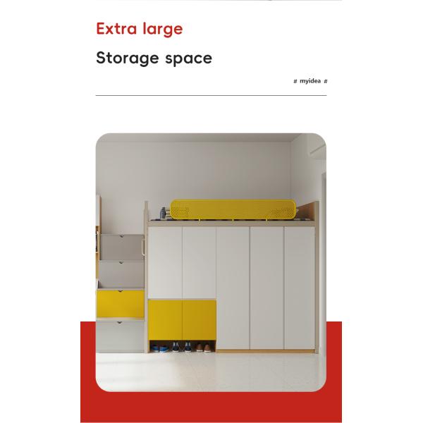 Customizable Loft Bed With High Stability And Work Free Assembly