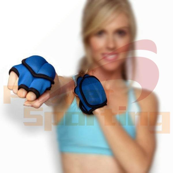 Exercise Fitness Hot Pink Neoprene Weighted Gloves 1LB pair