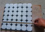 White Carrara Octagon Natural Stone Mosaic Tile 2" X 2" High Density , Low Water