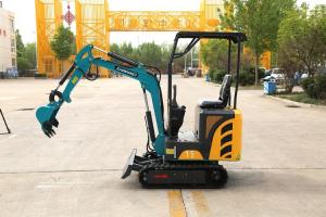 China Telescopic Track Frame Rubber Track Mini Excavator 1700kg Yellow Color Small Digger on sale
