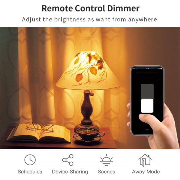 Bingoelec Smart Wi-Fi Dimmer Switch Touch Wall Dimmer Light Smart Switch FAN Alexa
