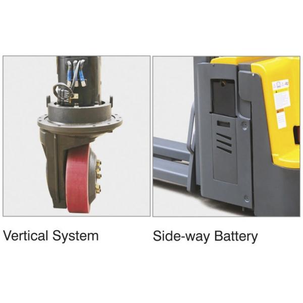Double Pallet Warehouse Forklift Trucks Electric Type With Wear Resistant Wheel