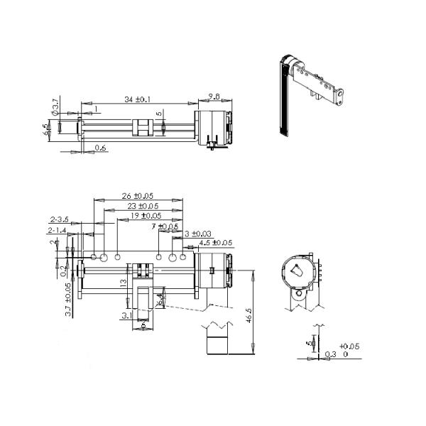 Precision 10mm slider linear Stepper Motor