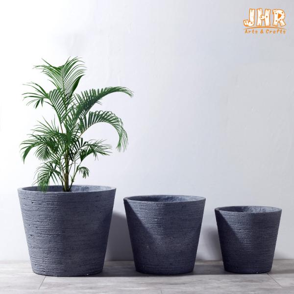 Clay Pots Outdoor Flower Pots Gray Pot Planters MGO Plant Pots Gardening Pots Fiberglass Planters