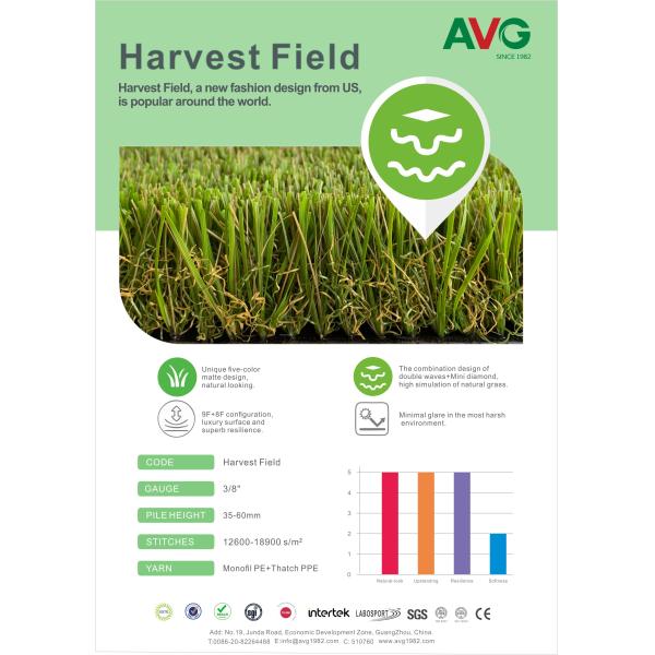 50mm High Density Green Grass Plastic Carpet Garden Landscaping