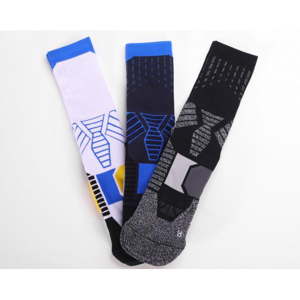 Knitted Cartoon Logo Custom Sports Socks UK Basketball Socks With Cool Designs