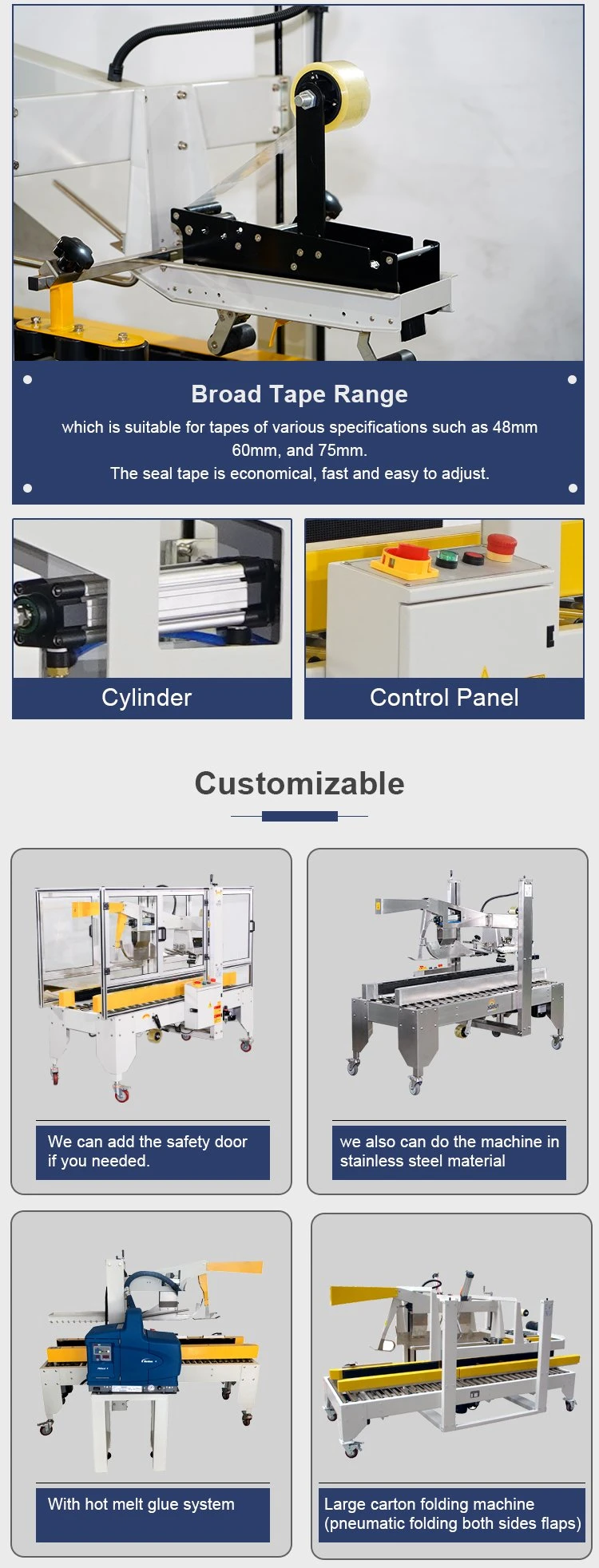 PMT Automatic Carton Sealing Machine Opening And Bottom Box Sealer