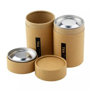Cheap Kraft Paper Cylinder Container Packaging Eco Friendly Tea Packaging for sale