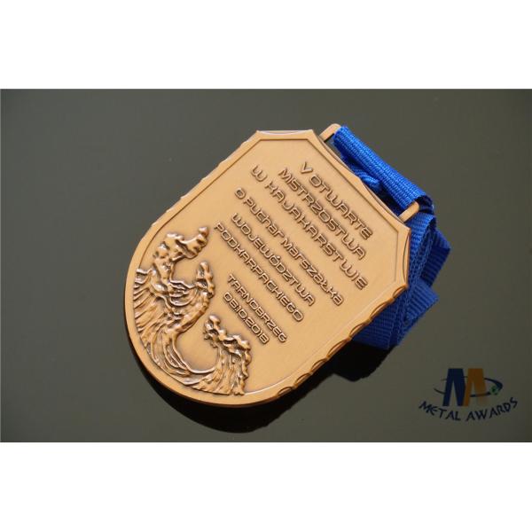 Antique Plating Embossed Custom Engraved Medals Iron Material Durable