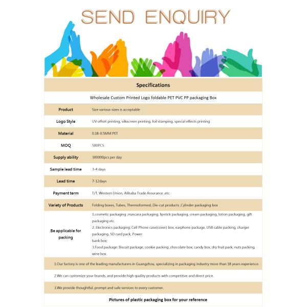 Custom Paper PVC PP 10ml Vial Box for glass bottle