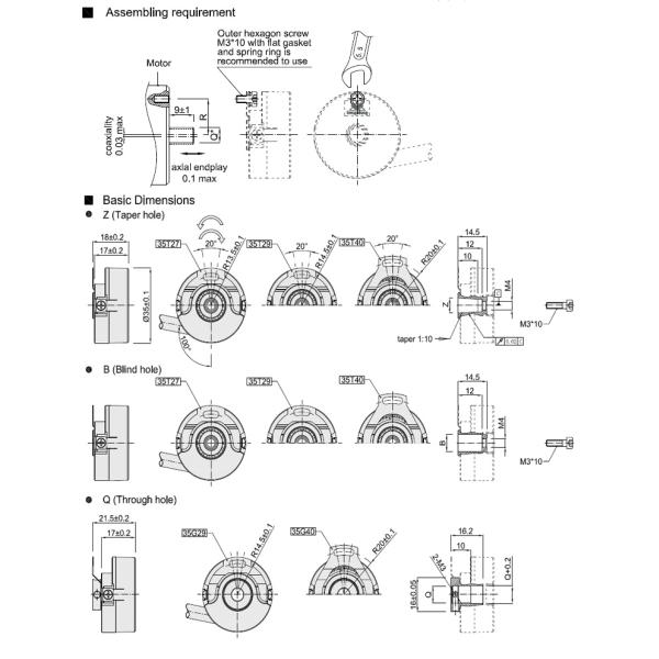 Hollow Shaft Through Hole Encoder 14400 Resolution OC Output