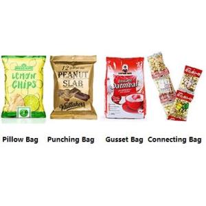 Puffed Food Pillow Bag Packing Machine PLC Control Fully Automatic