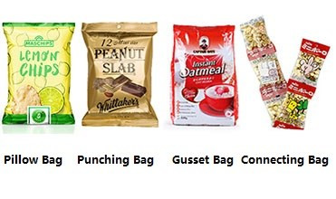 Puffed Food Pillow Bag Packing Machine PLC Control Fully Automatic