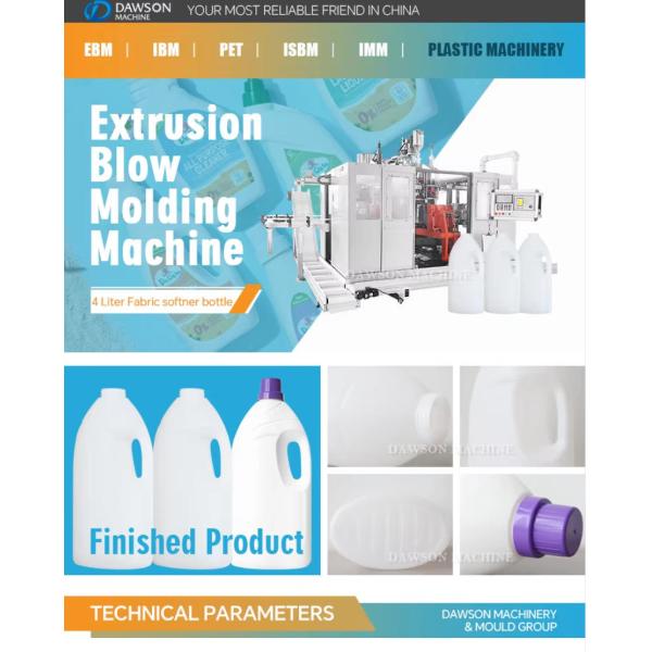 Automatic Double Station Double Head Daily Chemical Laundry Detergent Clearner Bottle Extrusion Blow Molding Machines