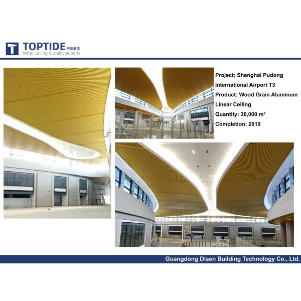 Water Drip Shape Aluminium Profile Strip Ceiling Architecture Wall Ceiling Linear Panel for Open Space