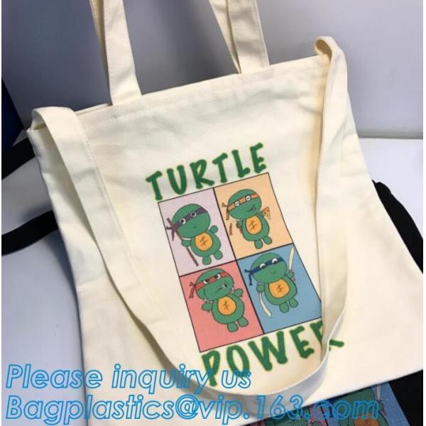 Custom silk screen printed Cotton material handle style blank natural cotton canvas bag without logo bagplastics bagease