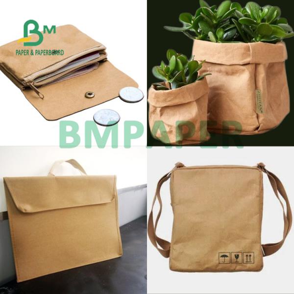 0.5mm Sewable wahsable kraft paper fabric wear resistance for wallets