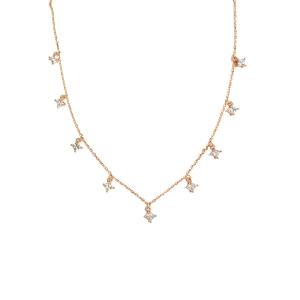 Clover Necklace Silver 925 Double Size Enamel Fashion High-Quality