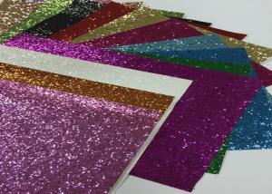 Cheap Eco Friendly Craft A4 Size Pu Glitter Fabric Sheet Metallic Glitter Fabric for sale