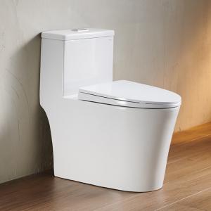 Cheap One Piece Bathroom Ceramic Toilet 4.2 / 6L Dual Siphon Flushing Floor Mounted for sale