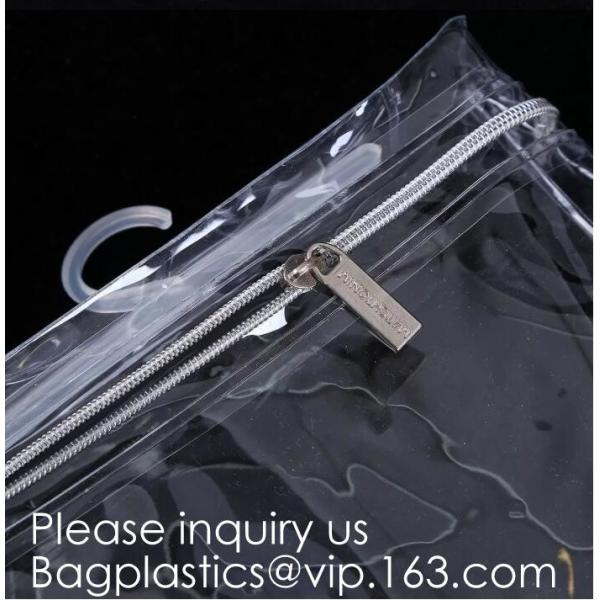 Transparent PVC hanger hook plastic bags for clothes packing,Better Protect and store CD's, books, magazines, papers and