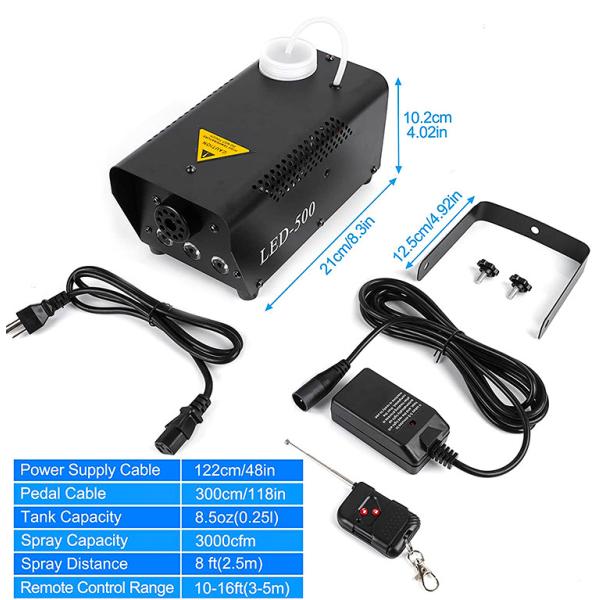 Liquid Mist Portable Fog Machine Remote Control Mini Smoke Machine 500w