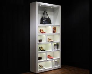 China Floor Standing Shoe Display Shelves With LED Light OEM / ODM Available on sale