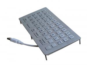 Cheap Top panel mounted 46 keys programmable industrial metal keypad with shorten USB and membrane for sale