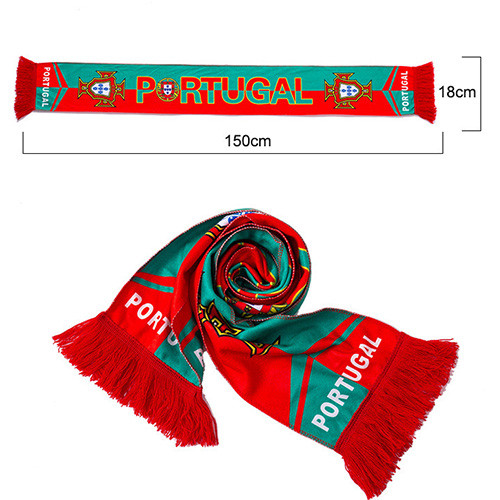 Oem Factory Manufacturer Custom Logo National Soccer Scarf Qatar Espana Brazil Portugal France Football Fans Scarves