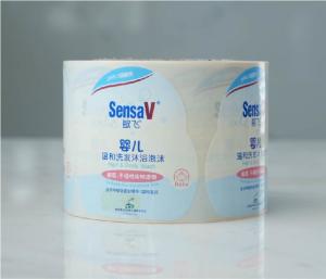 China Flexo Printing Shampoo Sticker Label In Roll Packaging Durable on sale