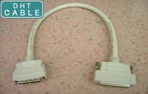 Beige Computer Custom Cable Assemblies , Latch Type 6 Feet Custom Data Cables