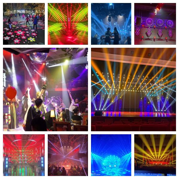 8-60° Zoom Atmosphere Moving Stage Lights 8000K For DJ Party Outdoor Nightlife