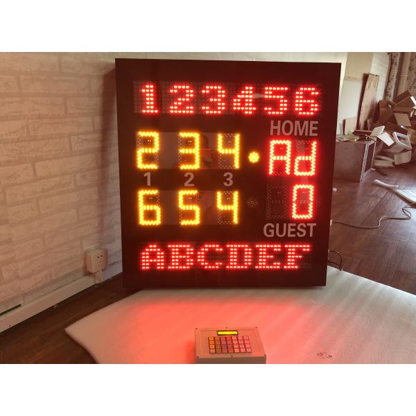 6 Inch Digit In Amber Color Led Tennis Scoreboard With Team Name