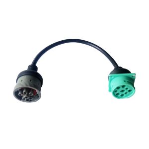 Cheap Green Deutsch 9-Pin J1939 Male to 6-Pin J1708 Female CAN Bus Cable for sale