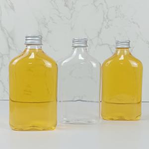 Cheap 350ml Screw Cap Jars Clear PET Plastic Juice Bottles With Caps for sale