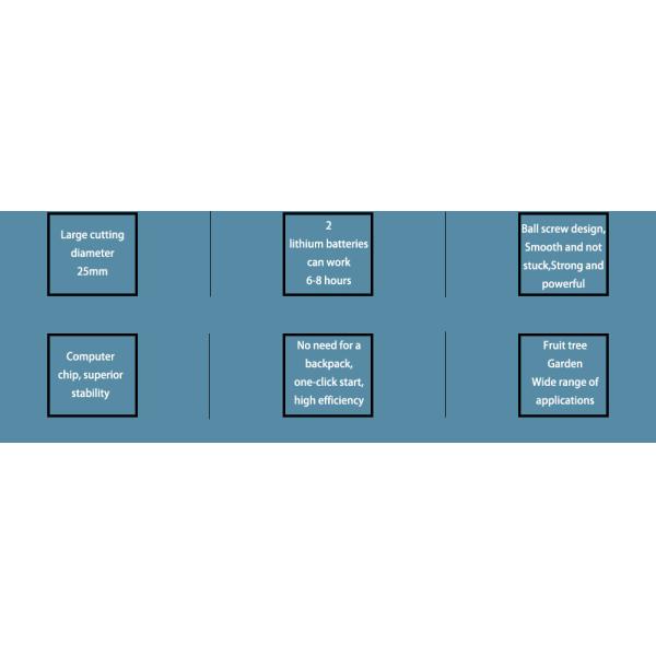 Swansoft 16.8V 2.5CM Battery Cordless Orchard Vineyard Pruner Trimming Scissors Garden Electric Pruning Shears