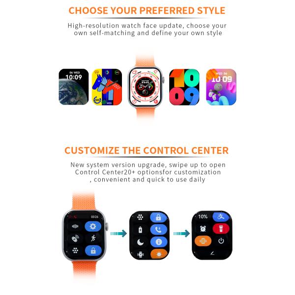 Health Smartwatch Heart Rate Blood Pressure Blood Oxygen Sports Fitness Tracker Apple Watch