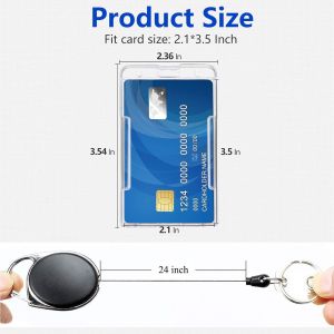 Pack Badge Holder Retractable Clip Heavy Duty Reels With Vertical Sliding ID