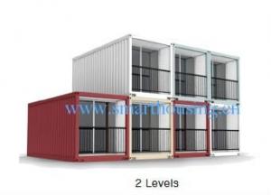Cheap ISO 40HQ Modular Prefab Container Homes , Water Proof Shipping Containers Homes for sale