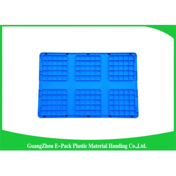 Blue Collapsible Plastic Containers with Attached Lids / Stackable plastic container