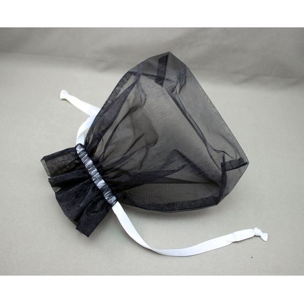 Foldable Mesh Nylon Drawstring Bags Portable Small For Gift