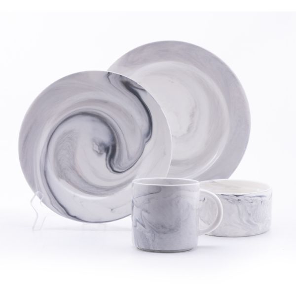 Banqueting Pink Blue Black Colored Porcelain Dinnerware LFGB Approved