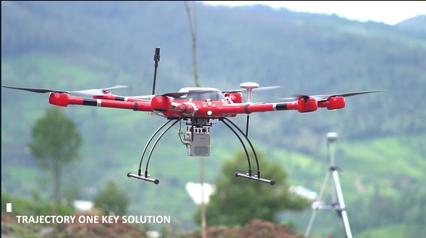 Land Mapping UAV Payload Drone LiDAR Surveying Geosun Partner In Indian Multi Rotor