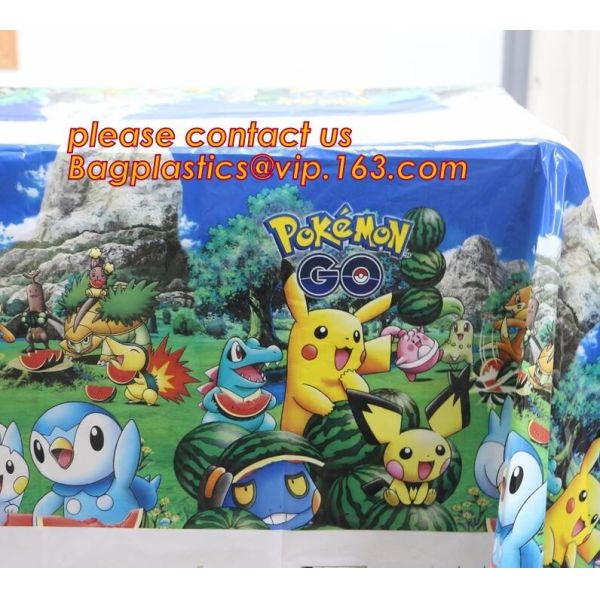 Hello Kitty Party Supplies Plastic Tablecloth kids Birthday Decoration Baby Shower For Kids Girls, 1pcs spiderman theme