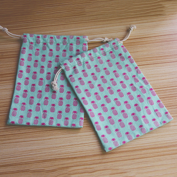 Gift Packaging Linen Fabric Packaging Drawstring Bag