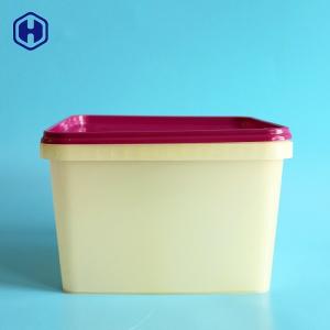 Cheap Recycled PP IML Tubs 2800ML 94OZ Thin Wall Square Food Grade Buckets for sale
