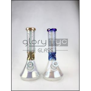 China Ice Borosilicate Glass Bongs Drippy Beaker 10 Inch Multicolored Bubbler Smoking Pipe on sale
