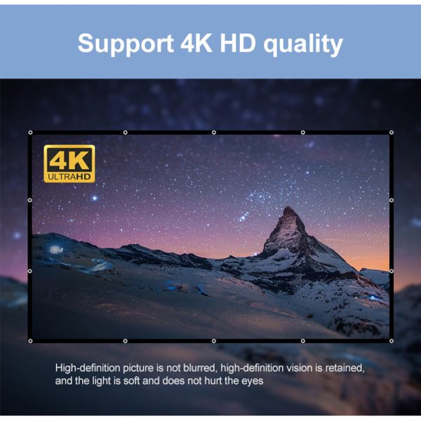 84 Inch Foldable Projector Screen For Educational Training Business