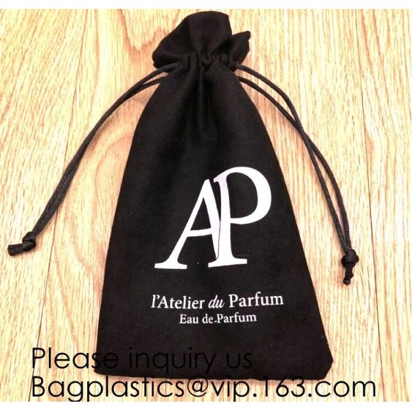Soft Cotton Flannel Dust Bag With Drawstring/Flap,Natural color, off white color, white color, black color, red, product