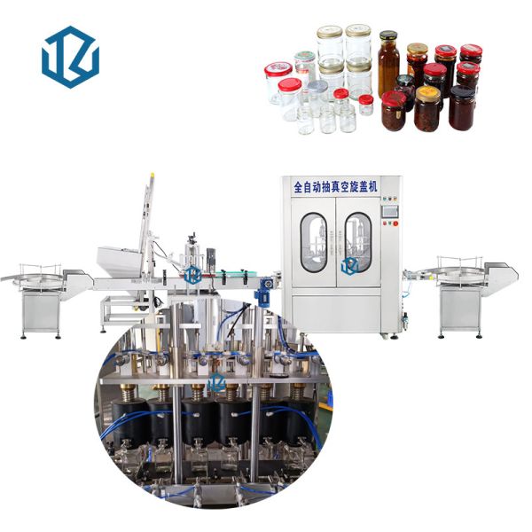 Glass Bottle Jar Vacuum Capping Machine For Food Sauce Jam